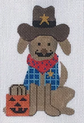 CH-215 Sherriff Dog3x41⁄2 18 Mesh With Stitch Guide CH Designs