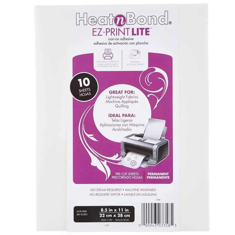Heat N Bond EZ Print Lite Iron-On Adhesive